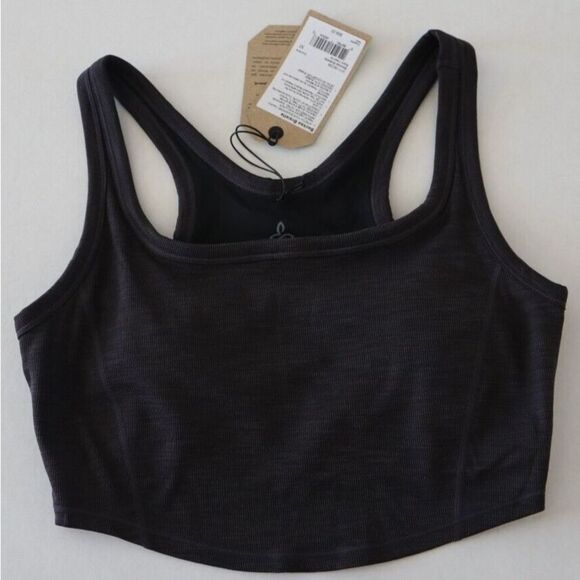 prAna W11190788 Women's Sz M Black Heather Becksa Bralette $59+ - Picture 1 of 6